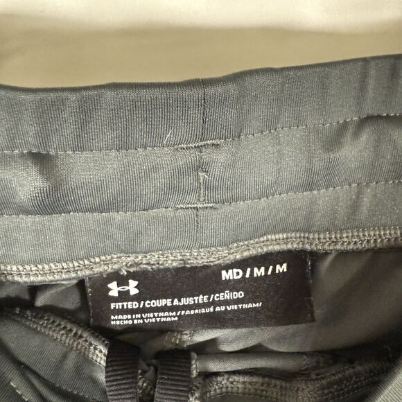 Under Armour Pants Women's Medium Grey Pull On Elastic Waist Drawstring Pockets - Picture 8 of 13